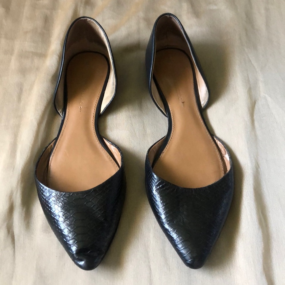 Banana Republic Flats, Black, US W 9.5